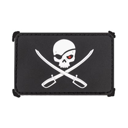 MFH Velcro Patch 3D Skull with Swords Black - Σήμα Velcro Κρανίο με Σπαθιά