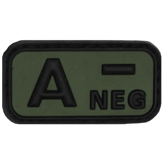 MFH Velcro Patch Blood Group A- 3D Black/OD Green - Αυτοκόλλητο Ομάδας Αίματος