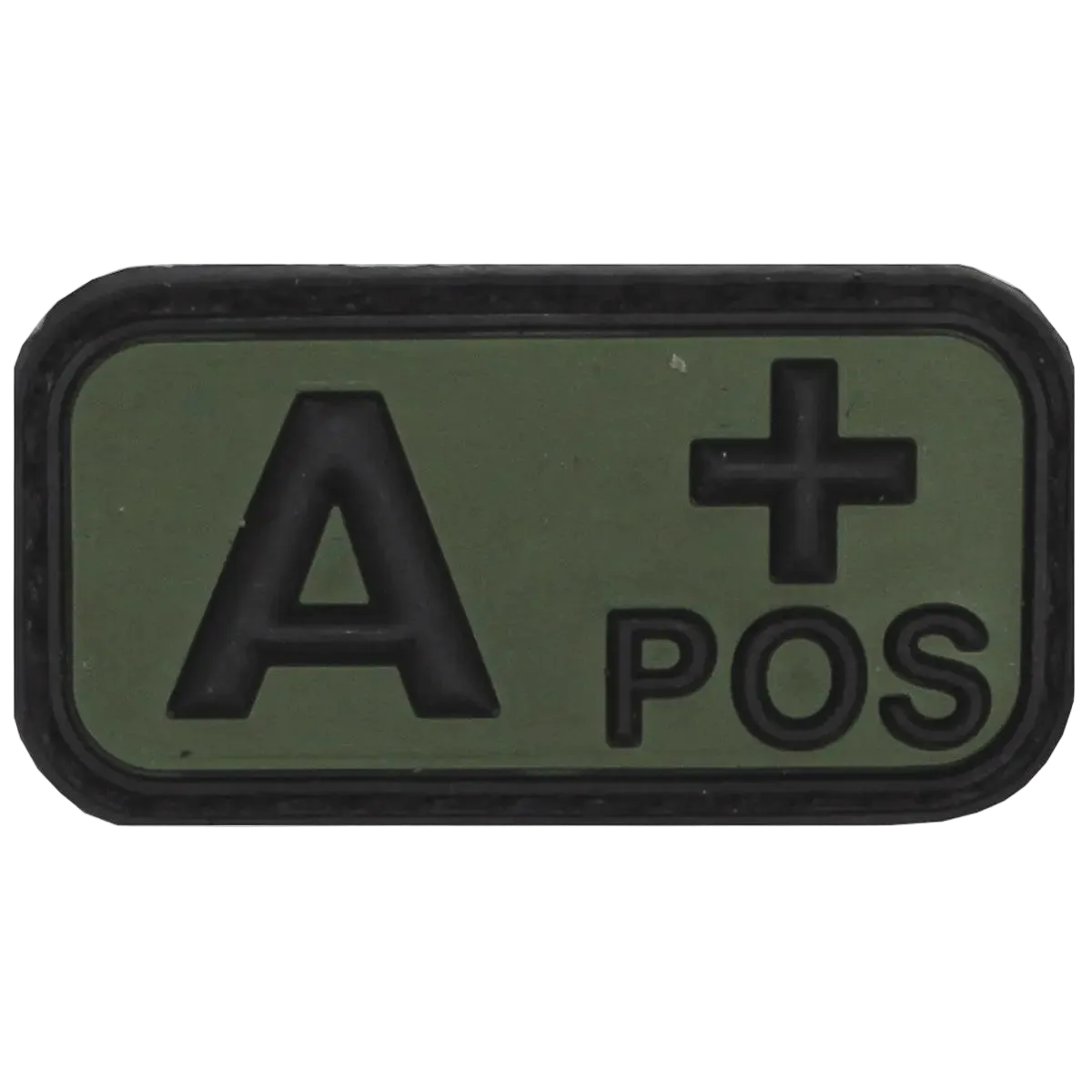 MFH Velcro Patch Blood Group A+ 3D Black/OD Green - Αυτοκόλλητο Ομάδας Αίματος