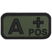 MFH Velcro Patch Blood Group A+ 3D Black/OD Green - Αυτοκόλλητο Ομάδας Αίματος