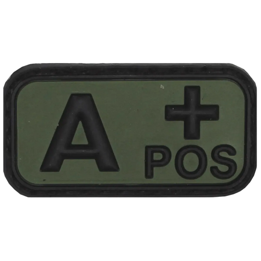 MFH Velcro Patch Blood Group A+ 3D Black/OD Green - Αυτοκόλλητο Ομάδας Αίματος