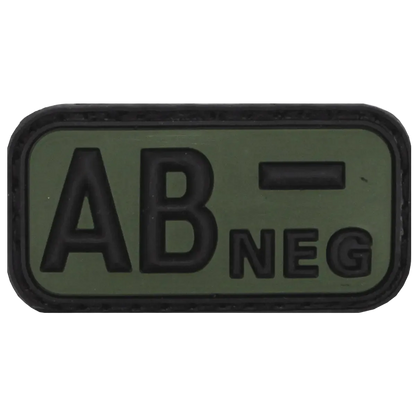MFH Velcro Patch Blood Group AB- 3D Black/OD Green - Αυτοκόλλητο Ομάδας Αίματος