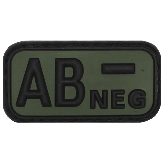 MFH Velcro Patch Blood Group AB- 3D Black/OD Green - Αυτοκόλλητο Ομάδας Αίματος