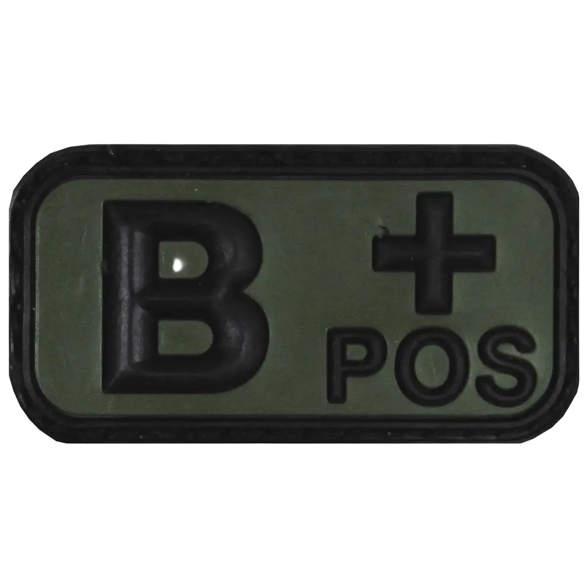 MFH Velcro Patch Blood Group B+ 3D Black/OD Green - Αυτοκόλλητο Ομάδας Αίματος