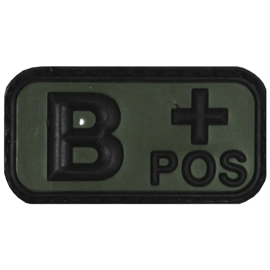 MFH Velcro Patch Blood Group B+ 3D Black/OD Green - Αυτοκόλλητο Ομάδας Αίματος