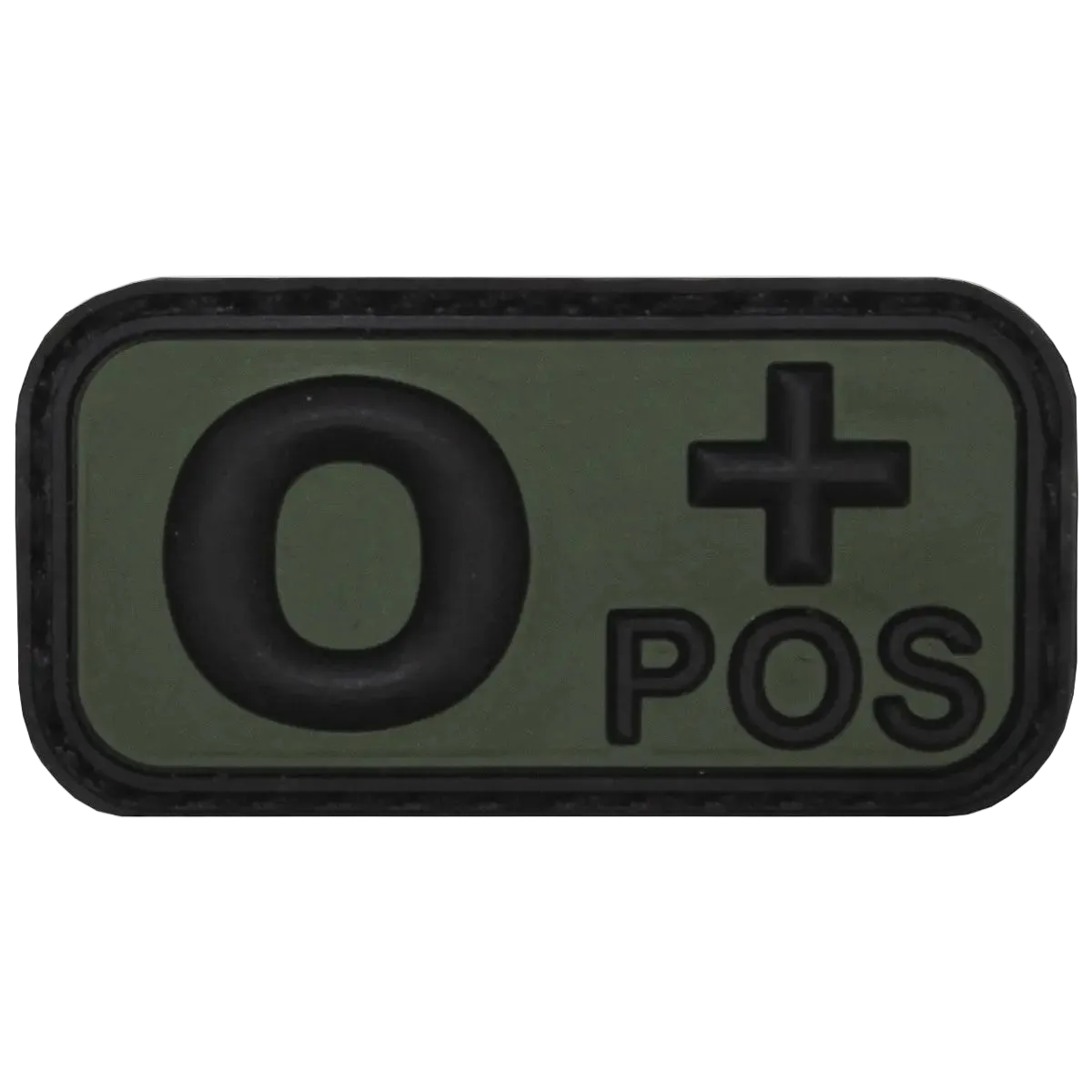 MFH Velcro Patch Blood Group O+ 3D Black/OD Green - Αυτοκόλλητο Ομάδας Αίματος
