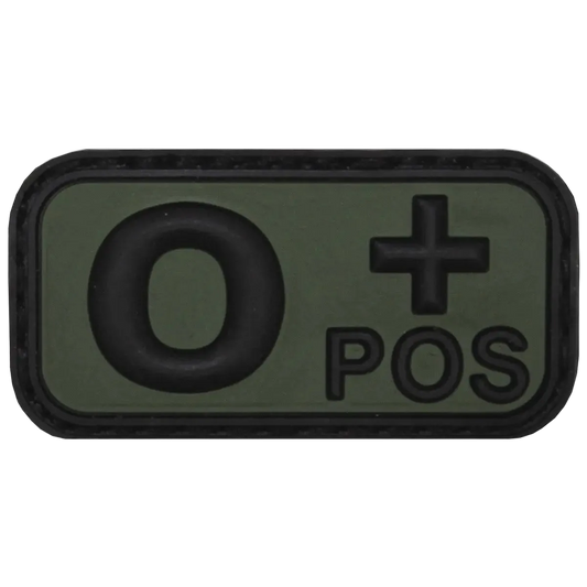 MFH Velcro Patch Blood Group O+ 3D Black/OD Green - Αυτοκόλλητο Ομάδας Αίματος
