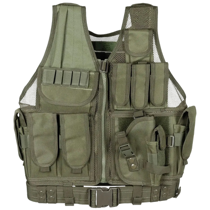 MFH Vest USMC with Belt OD Green - Τακτικό Γιλέκο με Ζώνη & MOLLE