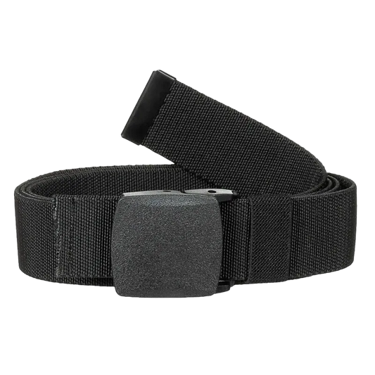 MFH Tactical Elastic Web Belt Black 3.7cm - Ελαστική Ζώνη με Πόρπη