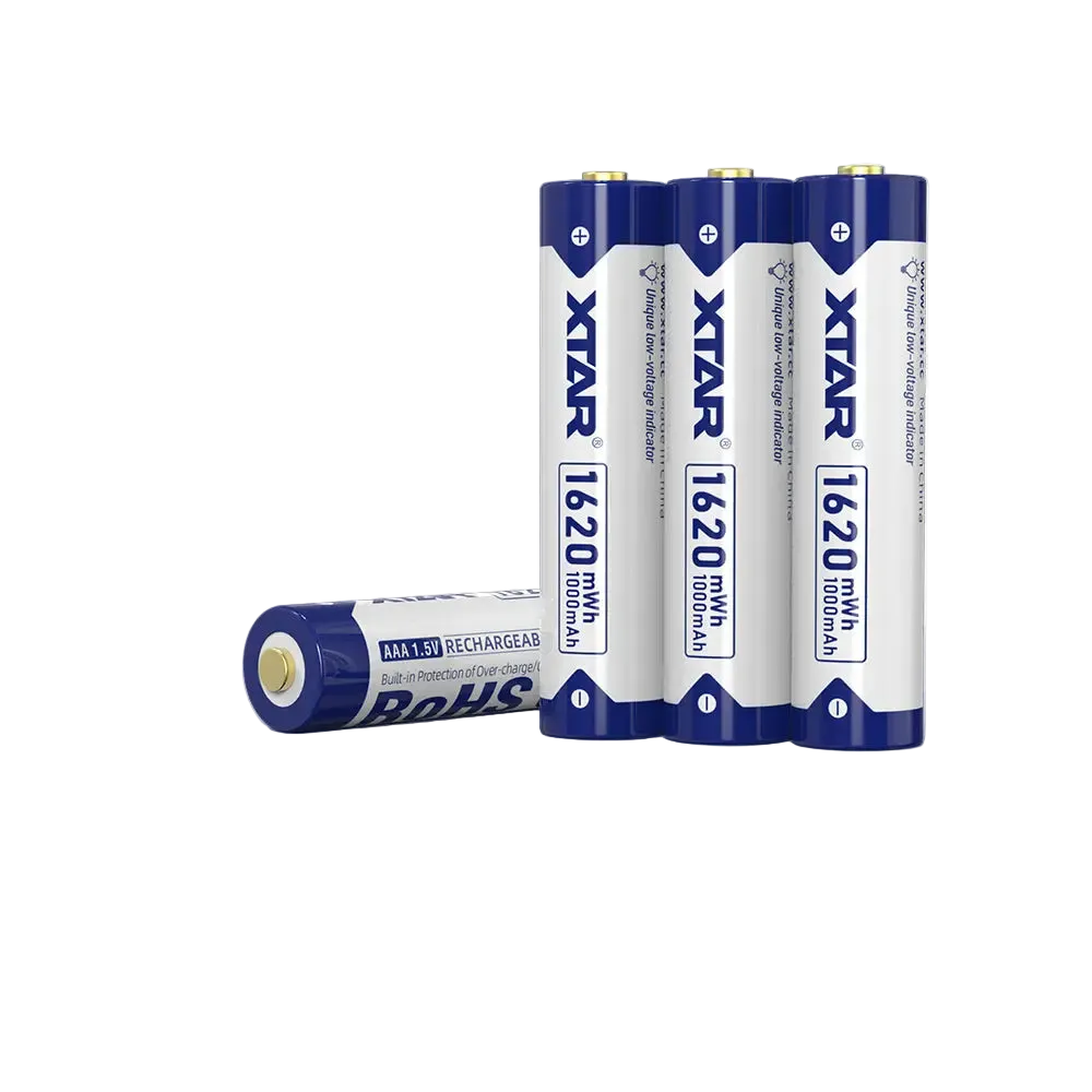 XTAR 16340 AAA Rechargeable Li-ion Battery 1620mWh - Επαναφορτιζόμενες Μπαταρίες (Pack of 4)