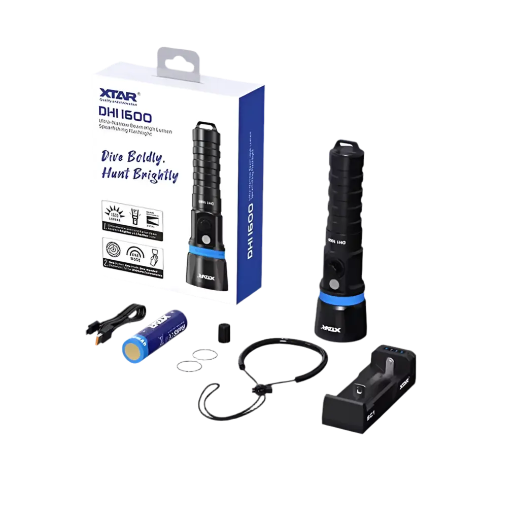 XTAR Hunter DH1 1600 Lumens Dive Light NSO Gear 