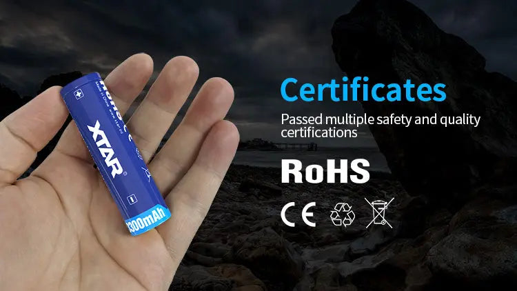 XTAR Rechargeable 3.6V Protected 18650 3300mAh NSO Gear Batteries