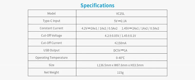 XTAR VC2SL Charger NSO Gear battery charger