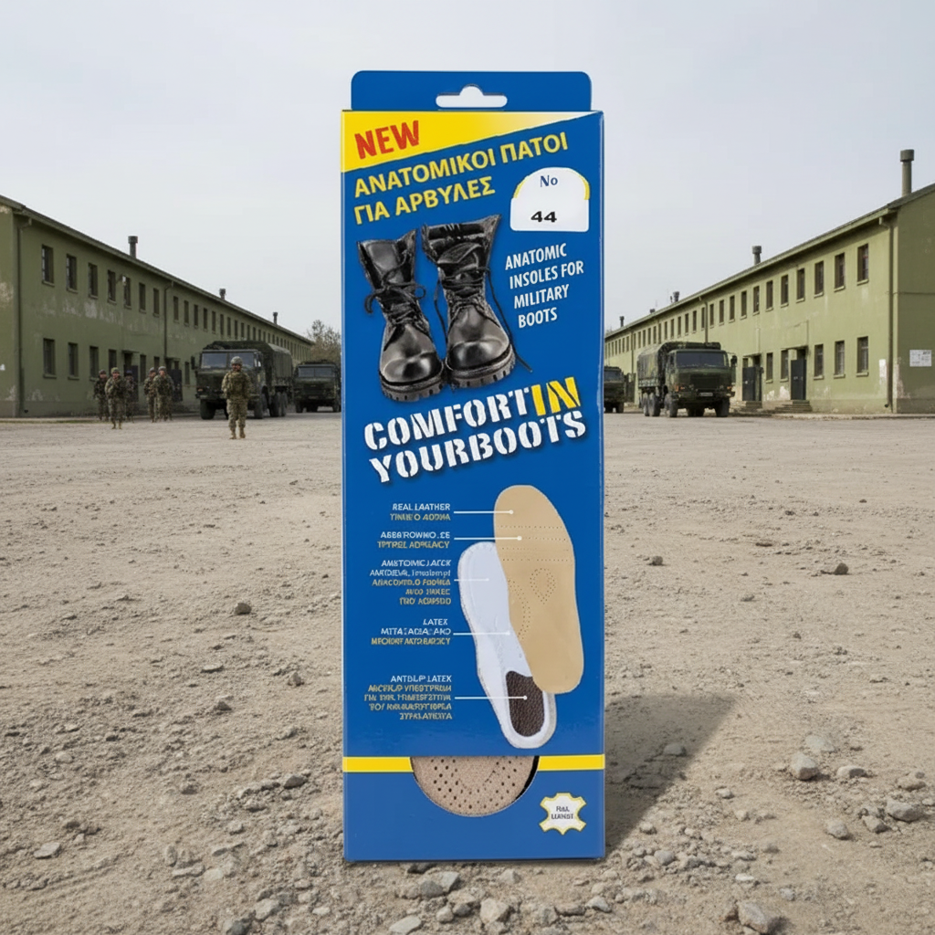 Innersole Military Boots - Ανατομικοί Πάτοι για Άρβυλες (Real Leather)