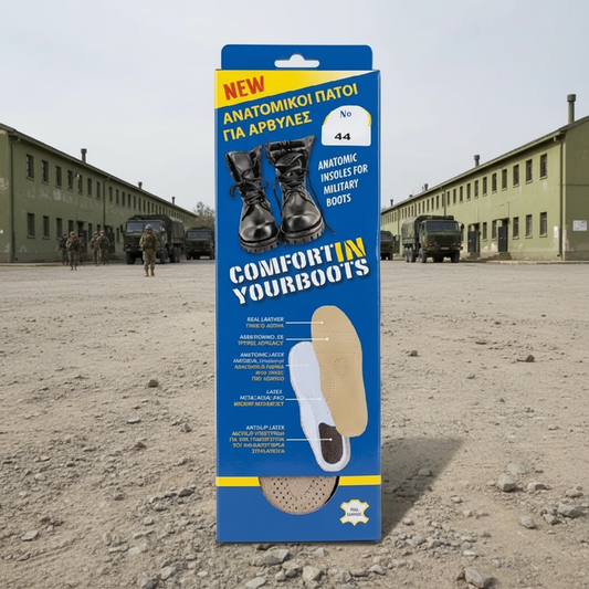 Innersole Military Boots - Ανατομικοί Πάτοι για Άρβυλες (Real Leather)