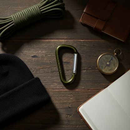 MFH Carabiner D 5mm x 5cm OD Green | Καραμπίνερ Αλουμινίου Tactical