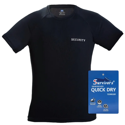 Survivors Quick Dry T-Shirt Security Black | Αντιιδρωτικό Μπλουζάκι Ασφαλείας