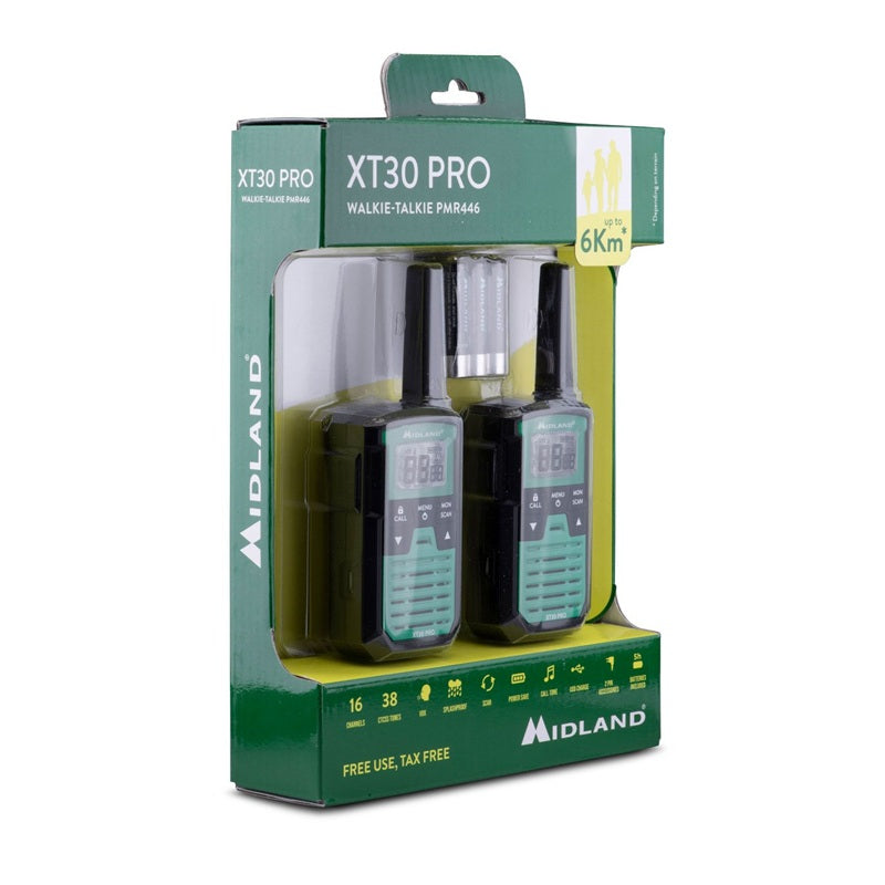 Midland XT30 Pro Two Way Radio - Walkie Talkies (Pair)