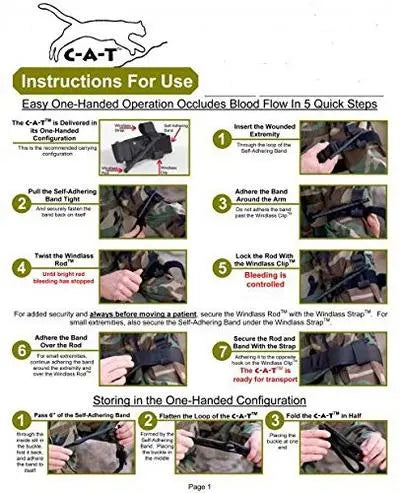 CAT - Combat Application Tourniquet Gen 7 Black NSO Gear First aid kit