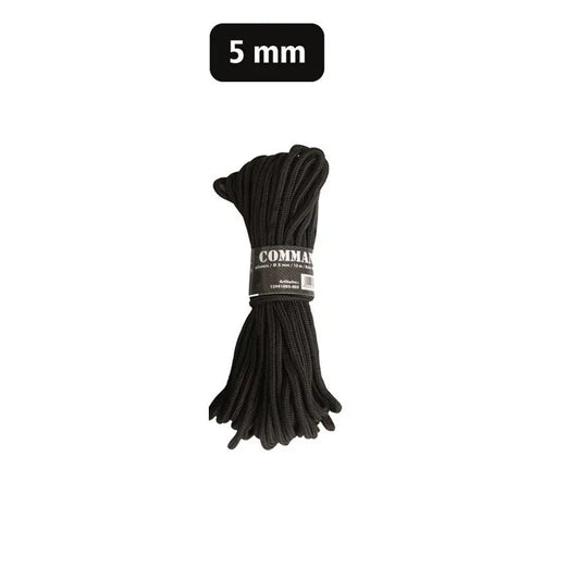 COMMANDO Cord 5mm 15m BLACK NSO Gear cord