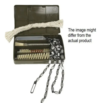 MIL-TEC GERMAN G3 KAL.7.62/7.92 CLEANING KIT USEDDescription

Cleaning set for caliber 7.62 x 51 mm
2 round brushes
1 brush
Cleaning wick
chain approx. 100 cm
Dimensions: approx. 13 x 8 x 3 cm
Weight: approx. 150 gNSO Gear