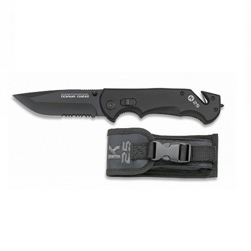 K25 Titanium Coated, Black NSO Gear Hunting & Survival Knives