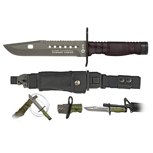 K25, BAYONET, Titanium Coated NSO Gear Hunting & Survival Knives