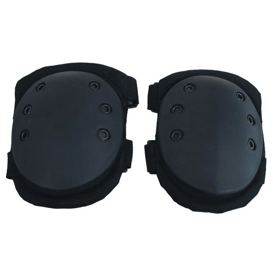 Knee Pads, black, plastic protectors NSO Gear knee and elbow protectors.