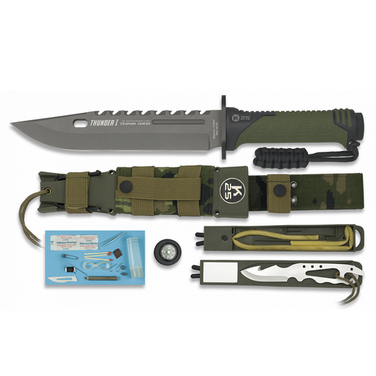 K25, Tactical Knife, THUNDER I – SERIE ENERGY, GREEN NSO Gear Combat Knives