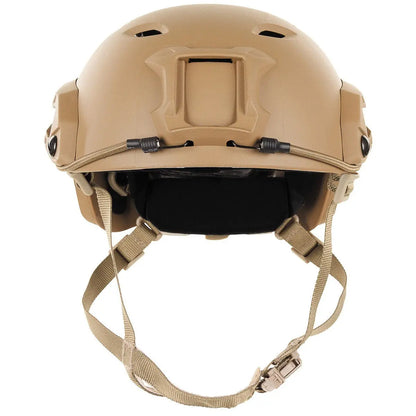 MFH - FAST paratrooper helmet kit COYOTEFAST paratrooper helmet kit COYOTE
Worked very well paratrooper helmet. Size adjustable pivot. Adjustable chin and neck strap. Velcro on interior padding for variabiNSO Gear