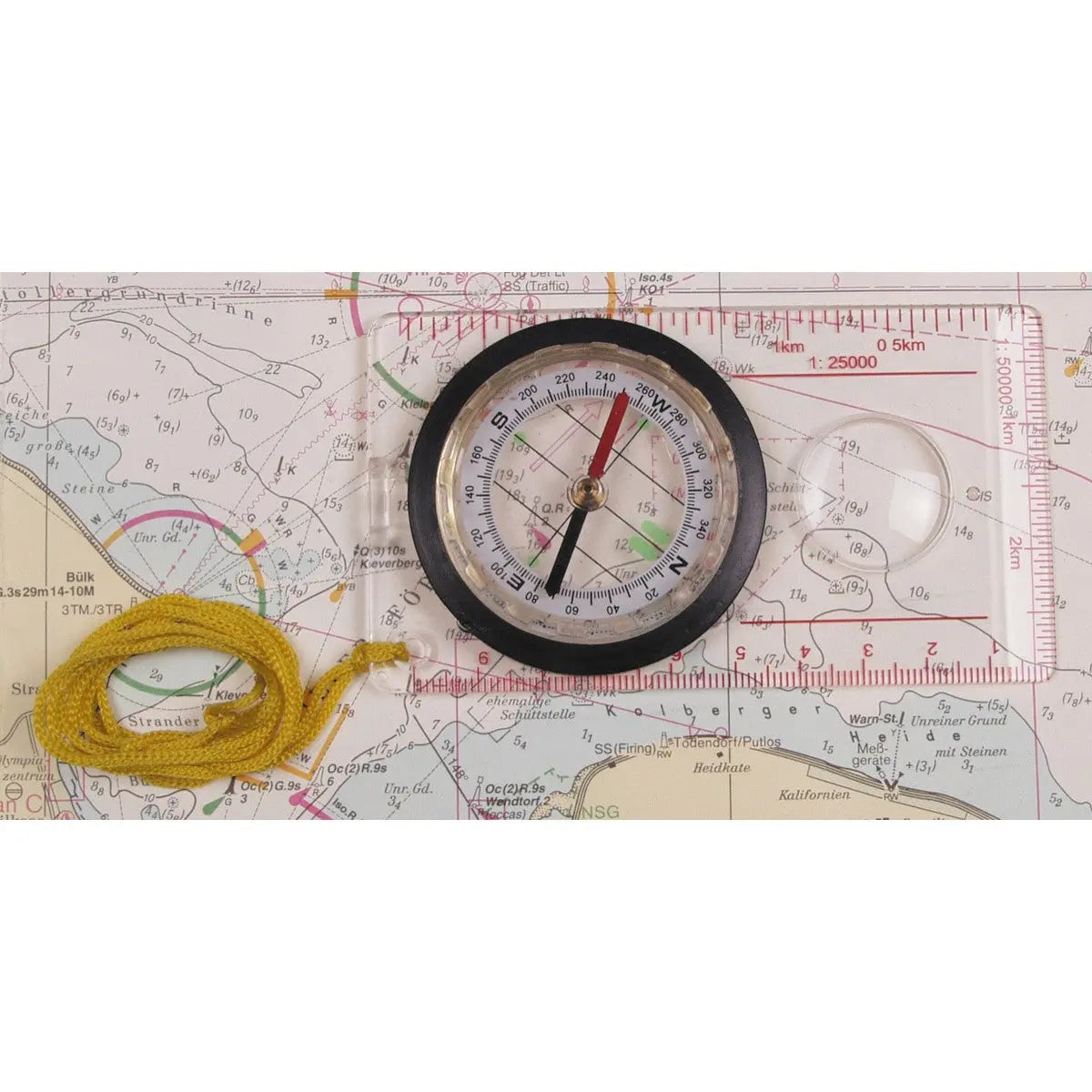 Map compass, transparent, plastic housing NSO Gear compass
