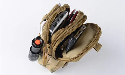 Molle Belt PouchMolle Belt Pouch
Application Position: WaistMaterial: PolyesterStyle: Outdoor sportsFunction: Tactical purse, cell phone package, zero walletUse: camping &amp;hikingNSO Gear
