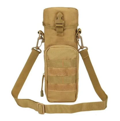 Molle Water Bottle PouchFeatures:* Made by high density nylon material* Able to attach to any molle webbing vest, bag, backpack or duty belt.  * Zipper opening for the main pouch, able to sNSO Gear