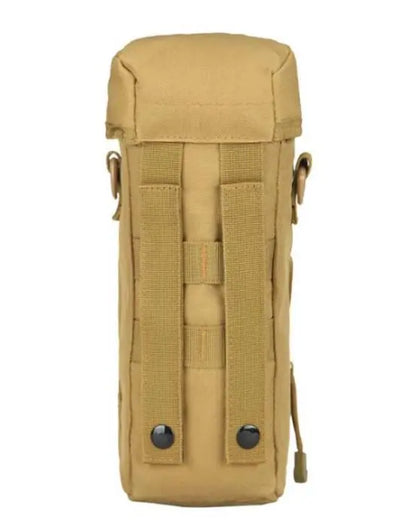 Molle Water Bottle PouchFeatures:* Made by high density nylon material* Able to attach to any molle webbing vest, bag, backpack or duty belt.  * Zipper opening for the main pouch, able to sNSO Gear