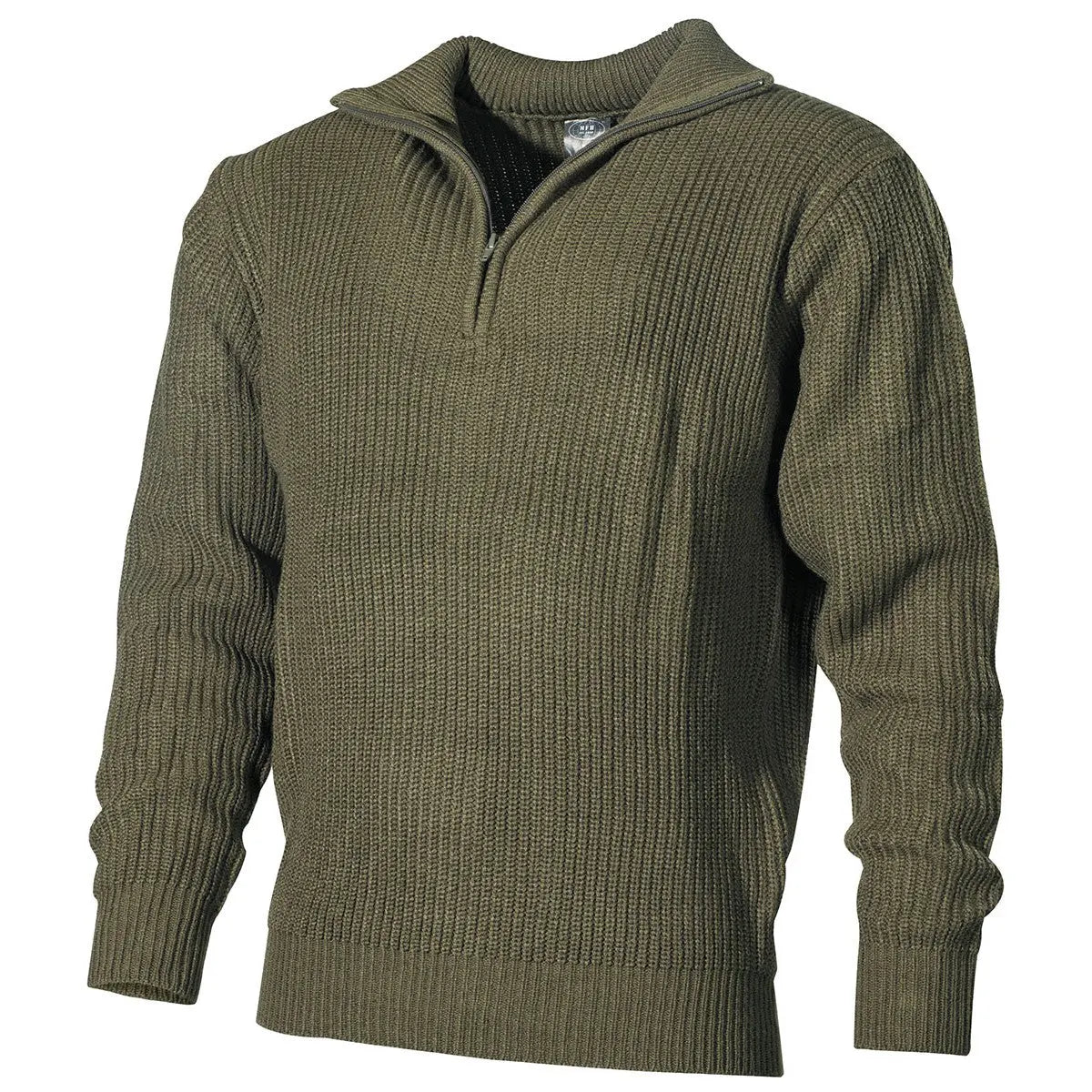 Pullover, "Troyer", OD green, with zip NSO Gear