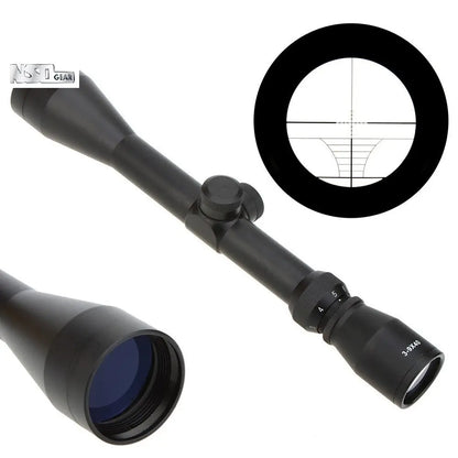 Rifle Scope 3-9x40Rifle Scope 3-9x40
Specifications

Magnification: 3 - 9 times
Objective Lens Dimension: 40mm
Product Color: Black
Length: 312 mm
Exit Pupil Diameter: 69.1 - 85.09 mmNSO Gear