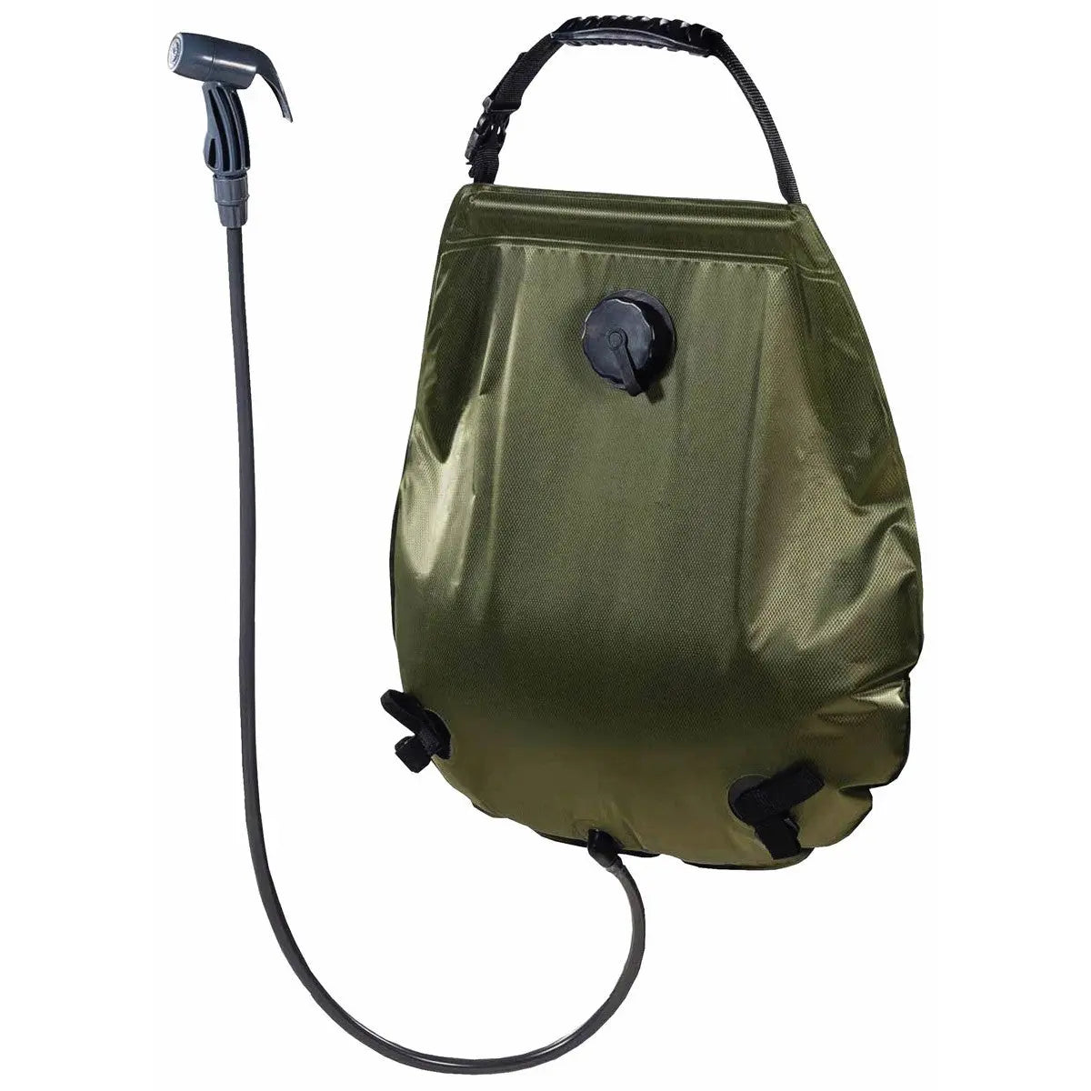 Solar shower, "Deluxe", 20 l, olive, with transport bag NSO Gear Solar Shower