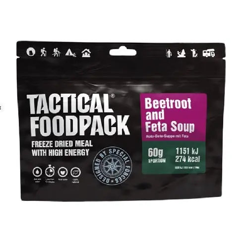 TACTICAL FOODPACK® BEETROOT SOUP WITH FETA NSO Gear Prepared Foods