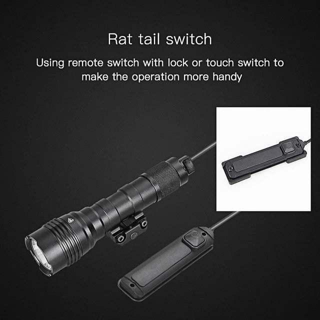 Tactical flashlight with remote switch 1000Lm NSO Gear Tactical Flashlight rail