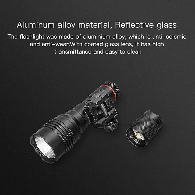 Tactical flashlight with remote switch 1000Lm NSO Gear Tactical Flashlight rail