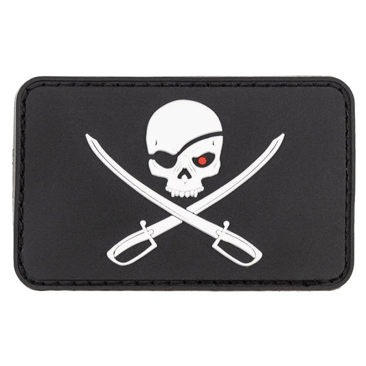 Velcro Patch, 3D, "Skull with Swords", black NSO Gear