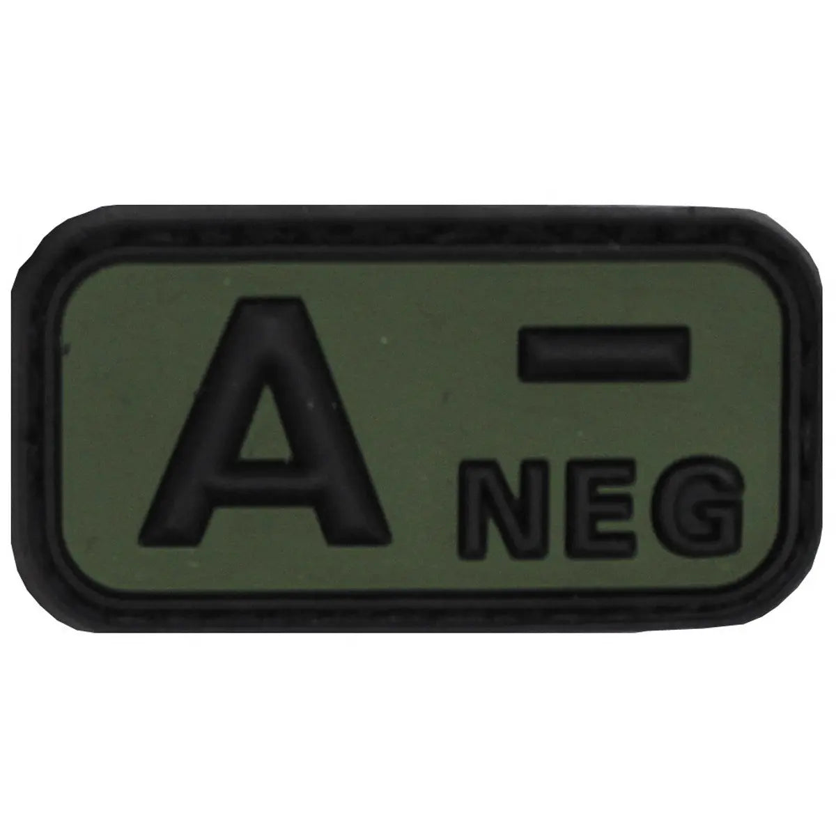 Velcro Patch, black-OD green, blood group "A NEG", 3D NSO Gear