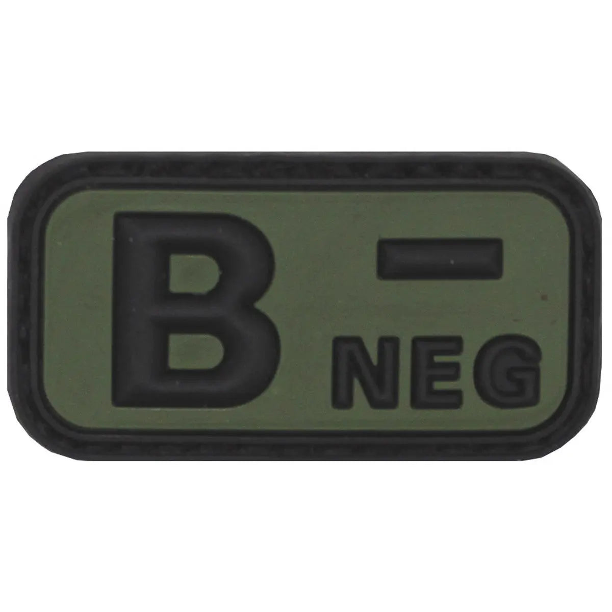 Velcro Patch, black-OD green, blood group "B NEG", 3D NSO Gear