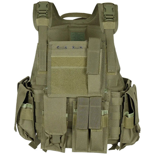 Vest, "Ranger", several pouches, OD green NSO Gear
