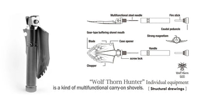 Wolfthorn Hunter CastingMultifunctional Shovel Wolfthorn Hunter Casting with a folding module system, attractive design and a wide range of uses is an amazing multitool with very practical NSO Gear