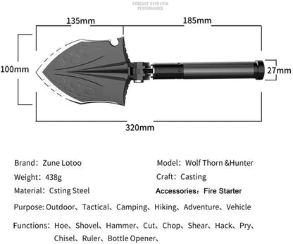 Wolfthorn Hunter CastingMultifunctional Shovel Wolfthorn Hunter Casting with a folding module system, attractive design and a wide range of uses is an amazing multitool with very practical NSO Gear