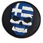 Greek Flag Skull - Round Velcro Patch 6cm NSO Gear Velcro Patches